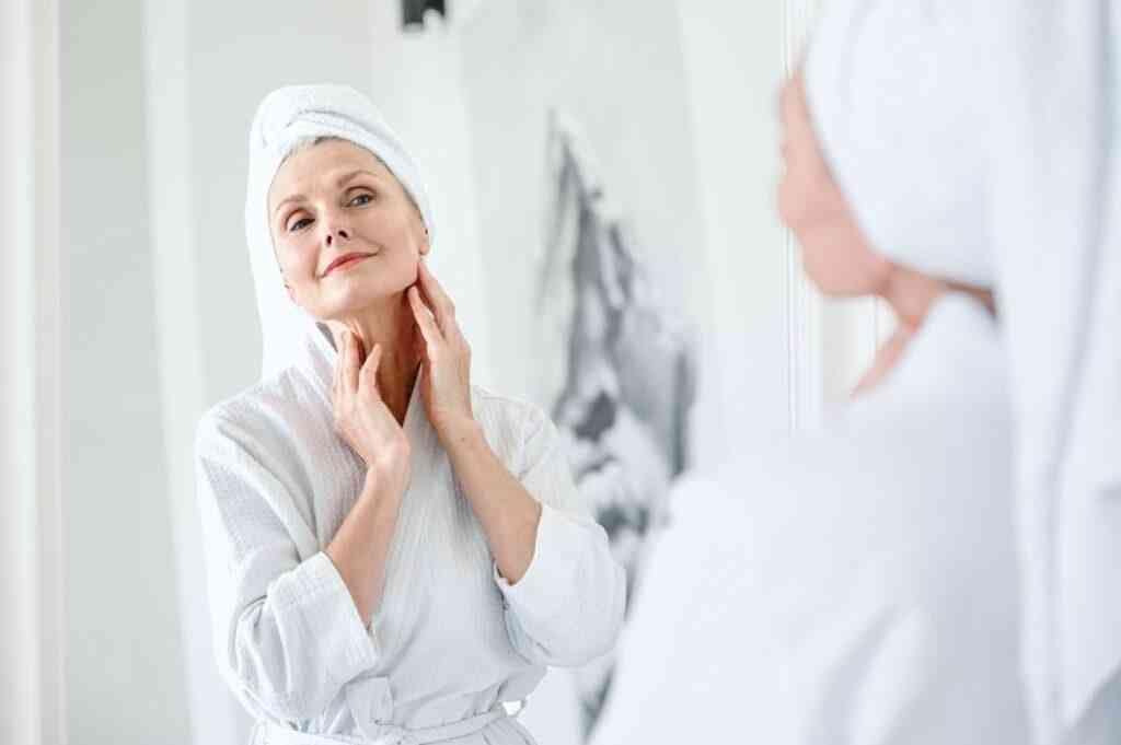 Older Woman After Microneedling